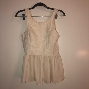 Lace Peplum Tank